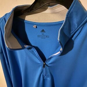 Adidas Sky Blue Quarter-Zip Pullover